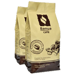 Káva BANUA zrnková 250g 3+1